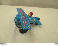 AVION - MINIATURE EN TOLE - Moteur A Clef  Ressort Decroché - Airplanes & Helicopters