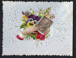 Faire - Part De Fiançailles Entre Sophie Döffiger  Et Franz Kaltenberg. 1908. Gaufrée, Petite Main Offrant 1 Timbre. - Engagement