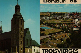 Bonjour De TROISVIERGES - 1. L'Église 2. Vue Générale - Troisvièrges