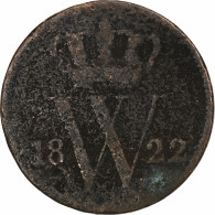 Pays-Bas, William I, Cent, 1822, Utrecht, Cuivre, B+ - 1815-1840 : Willem I