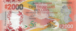 Guyana 2000 Dollars 2022 Unc Polymer Pn 42 - Guyana