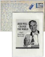 Finland 2011 Postcard Beer Advertisement Sent From Kuopio To São JoséBrazil Stamp Finnish Landscape Bedrock - Briefe U. Dokumente