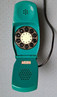 TELEFONO VINTAGE SIEMENS "GRILLO" VERDE MARE ANNI '60 DESIGN ZANUSO & SAPPER - Telefonia