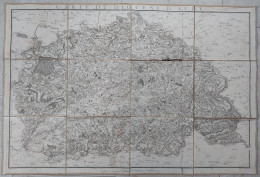 Carte Du Diocèse D'Alby Par Cassini 1781 Tarn Albi Carte Entoilée De 63 X 98 Cm - Geographical Maps