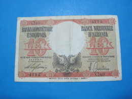 Albania 10 Lek ND 1939, Radar Number 4774 - Albania