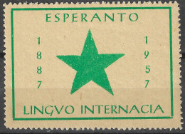  1957 ESPERANTO  Universal Language Vignette Cinderella Rare  - Esperanto