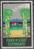 Park Stadt Germany Esperanto Universal Language Vignette Cinderella Rare - Esperanto