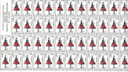 ESPAÑA.TRAJES REGIONALES 53 Valores En Pliegos De 50 Sellos. - Full Sheets