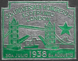 30TH ANIVERSARY  LONDON 1938  Esperanto Vignette Cinderella  - Esperanto