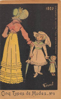 ILLUSTRATEUR - FERNEL - "CINQ TYPES DE MODES" N°1 1820 - COLLECTION DU JOURNAL "MES CARTES POSTALES" - Fernel