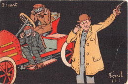 ILLUSTRATEUR - FERNEL - SPORT - COURSE AUTOMOBILE PARIS-MADRID - CINQ CARTES - HUMORISTIQUE - Fernel
