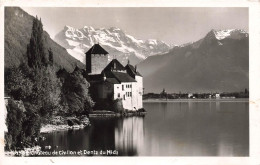 [-5%] SUISSE - Château De Chillon Et Dent Du Midi - Lac - Vue Densemble - Carte Postale Ancienne - Veytaux