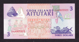 ND(1992) Cook Islands Banknote 3 Dollars,P#7A/B35 - Cook Islands