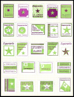ESPERANTO UNIVERSAL LANGUAGE VIGNETTE CINDERELLA LABEL LOT OF 23  - Esperanto