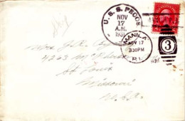 Philippines U.S. 2c Washington Fourth Bureau 1931 U.S.S. Pecos Manila P.I. Type 5 AO 6 To St. Louis, Mo.  Sunk South Of  - Philippines