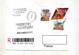 Lettre Recommandée Pszczyna Sur Musique Batiment - Lettres & Documents
