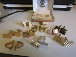 LOT DE 11 PAIRES DE BOUTONS DE MANCHETTE BEL ETAT VINTAGE - Cuff Links & Studs