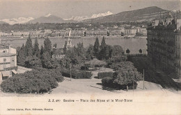 [-5%] SUISSE - Genève - Place Des Alpes Et Le Mont Blanc - Carte Postale Ancienne - Genève
