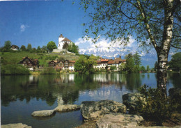 WERDENBERG, CASTLE, MOUNTAIN, LANDSCAPE, BIBLE QUOTE, POSTCARD, SWITZERLAND - Grabs