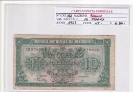BELGIO 10 FRANCS 1943 P122 - Altri & Non Classificati