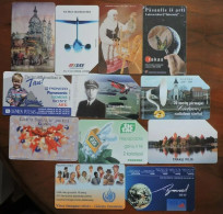 (!) 12 USED PHONECARDS LITHUANIA/LITHUANIAN Airplane, Butterfly,eart,churc - Lituania