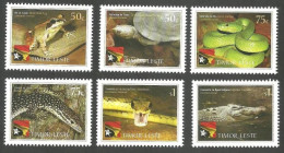 East Timor 2010 - Reptiles And Anfibians Set MNH - Timor Oriental