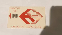 CAPE VERDE-(CV-CVT-0028-CPV-09)-Red Logo"Cabo Verde Telecom S.A.R.L."-(4)-(50units)-(C5A153743)-used Card - Cape Verde