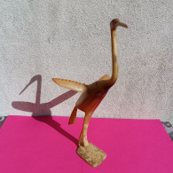 Grand Oiseau Fabriqué En Corne De Vache - Cabinet De Curiosités - Andere & Zonder Classificatie