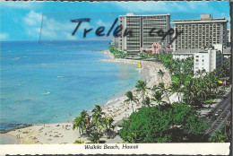 USA, Hawaii, Waikiki Beach, 1981,  Gelaufen, Described - Hawaï