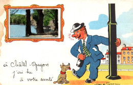 Delcampe - 287   Cpa   CHATEL - GUYON  / CHATELGUYON  : "" J'ai Bu à Votre Santé à  ""  Illustré Par Jean De - Châtel-Guyon
