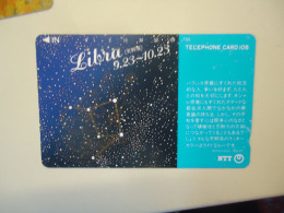 JAPAN   NTT TICKETS METRO BUS CARDS  ZODIAC - Sternzeichen