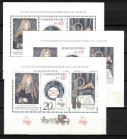 ** Tchécoslovaquie 1986 Mi 2864 - Bl.67 A-C (Yv BF 71,71a,71ND), (MNH)** Type III - Abarten Und Kuriositäten