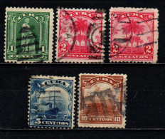 CUBA - 1899 - STATUA DI COLOMBO - PALME - NAVE DI LINEA OCEANICA - COLTIVAZIONE - USATI - Gebraucht