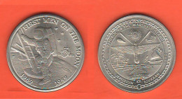 Marshall Islands 5 Five Dollars 1969 / 1989 First Men On The Moon Nickel Coin - Marshall
