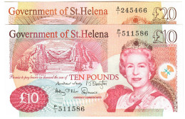 SET St Helena 10 & 20 Pounds 2012 UNC - Saint Helena Island