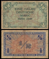 Allemagne - Germany - 1/2 Eine Halbe Deutsche Mark Série 1948  VF - 1/2 Mark