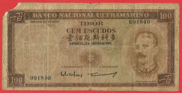 Timor - Billet De 100 Escudos - José Celestino Da Silva - 2 Janvier 1959 - P24a - Timor