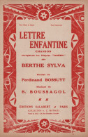 Partition - Lettre Enfantine - Berthe Sylva - Partitions Musicales Anciennes