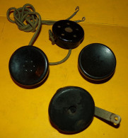RADIO : LOT DE  4 ECOUTEURS  POUR RADIO MILITAIRE OU CIVILE  , RADIOAMATEUR , ARTICLE MILITAIRE  DE L'ARMEE FRANCAISE E - Radios
