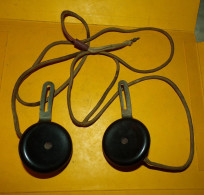 RADIO : PAIRE D'ECOUTEURS POUR RADIO DE TYPE MILITAIRE OU CIVILE  , FABRICANT RADIO CANT DEPOSE , RADIOAMATEUR , ARTICL - Radios