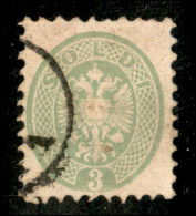 1864 - 3 Soldi (42) Usato - Parte Di Filigrana Lettere - Autres & Non Classés