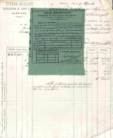 1876/1878 - Miliani Fabriano - 4 Fatture Con 5 Ricevute Di Spedizione E Prima Di Cambio Del Periodo Per Forniture Di Car - Other & Unclassified