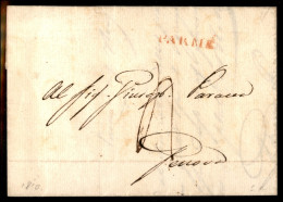 1810 (27 Settembre) - Parme (rosso) - Lettera Per Genova - Tassata - Other & Unclassified