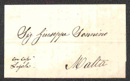 Con Cap. Laperla - Lettera Da Tunisi A Malta Del 31.8.51 - Other & Unclassified
