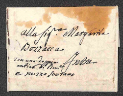 Con Una Doppia Antica Di Piem.te E Mezzo Sovrano (manoscritto) - Lettera Da Vogogna A Intra Del 20.7.21 - Other & Unclassified
