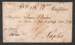1805 (12 Ottobre) - Bustina Completa Del Testo Raccomandata Da Troppan A Napoli Via Vienna - Tassata - Other & Unclassified