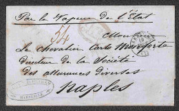 1848 - Due Lettere Da Marsiglia A Napoli Nei Postali Francesi - Other & Unclassified