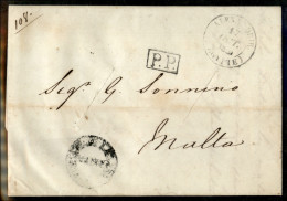 Alexandrie + P.P. + Purifie Au Lazaret Malta - Lettera Del 16.10.1841 Con Tagli Di Disinfezione - Other & Unclassified