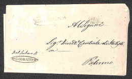 Godrano + Real Servizio - Piego Per Palermo Del 2.7.59 - Other & Unclassified
