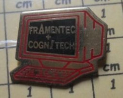 921 Pin's Pins / Beau Et Rare / INFORMATIQUE / MINITEL FRAMENTEC  COGNITECH COURBEVOIE - Informatica